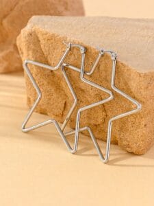 heart-shaped hoop earrings