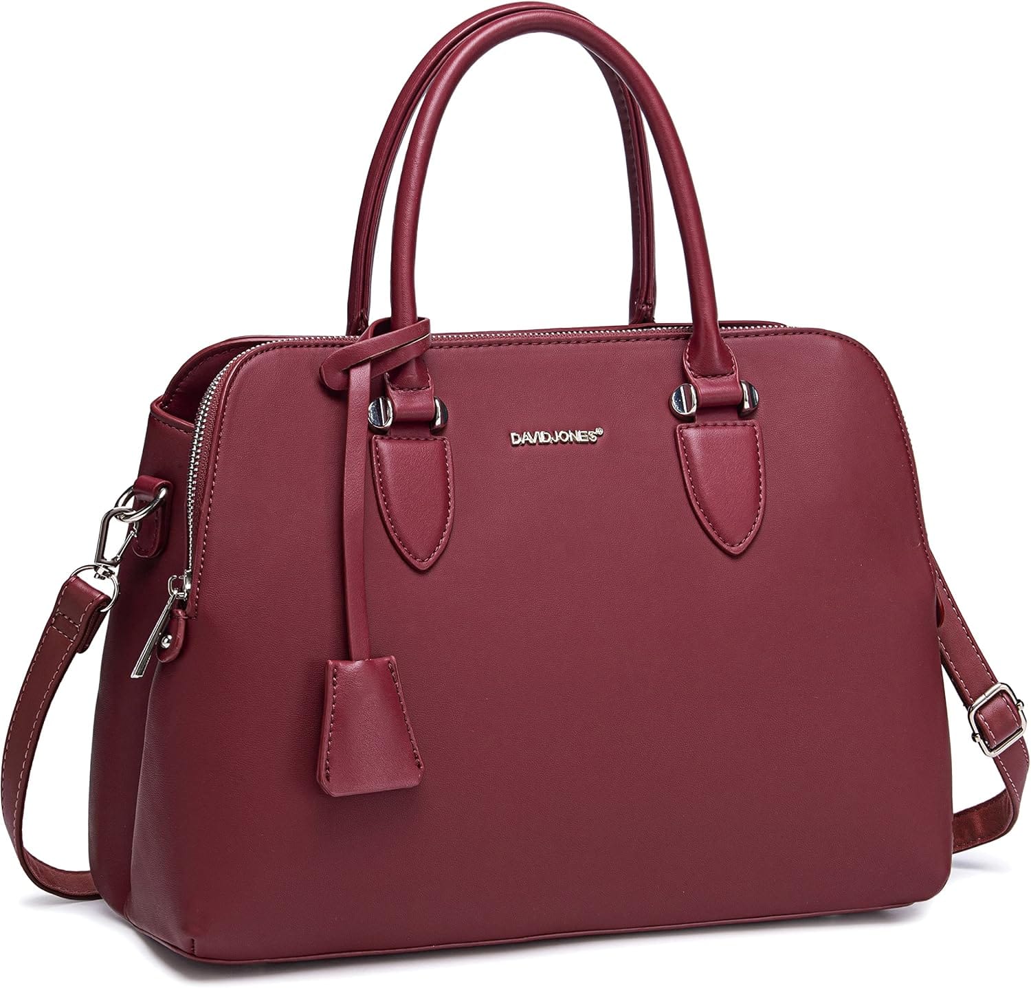 burgundy handbag