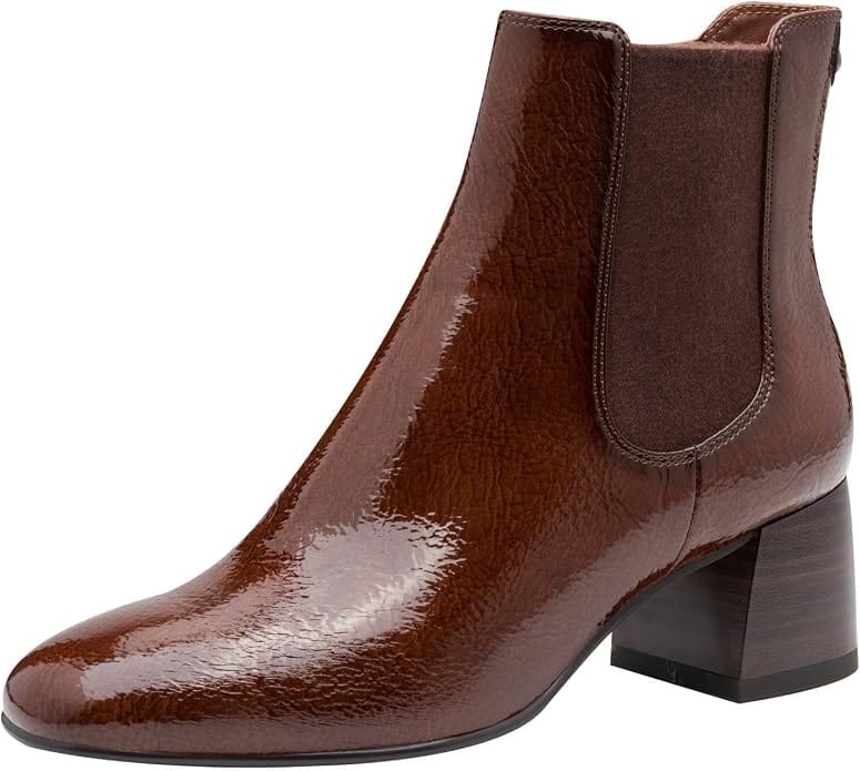 cognac chelsea boots