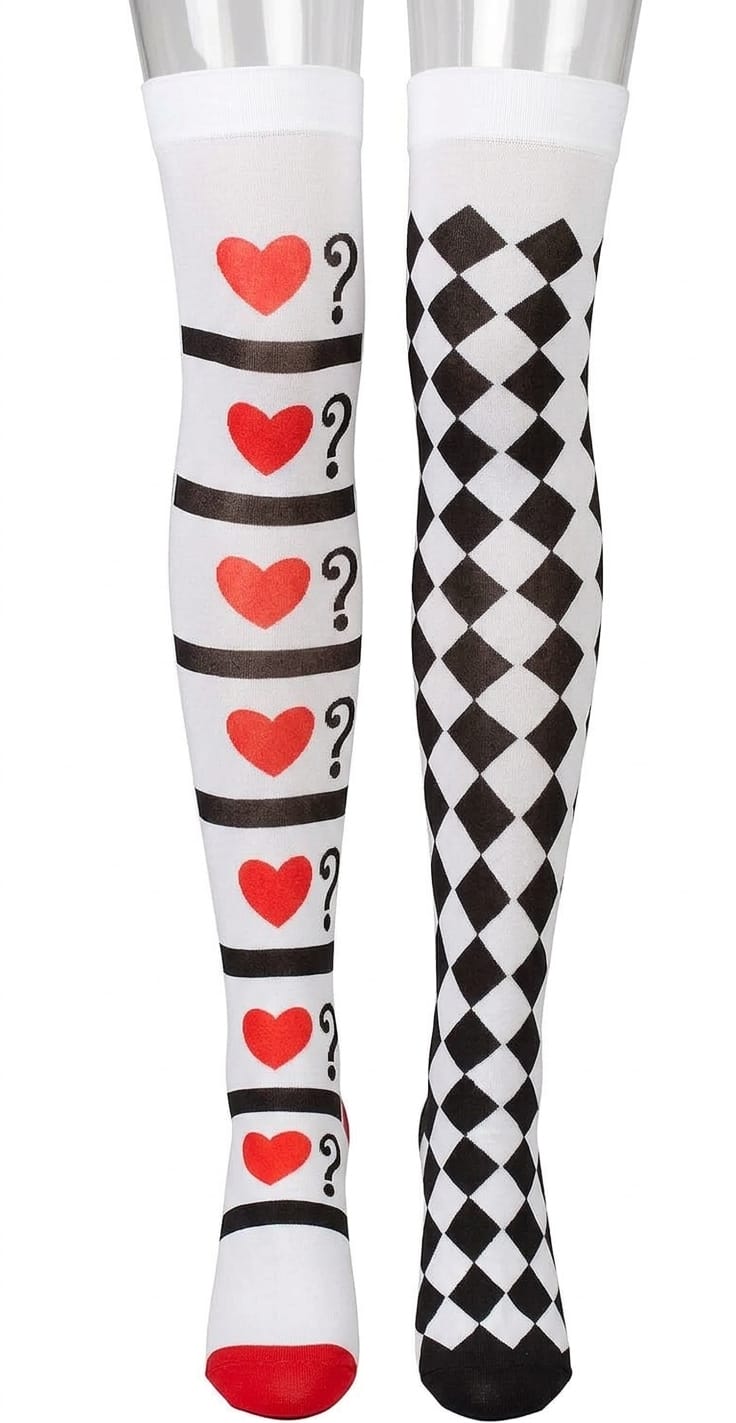 Queen of Hearts socks