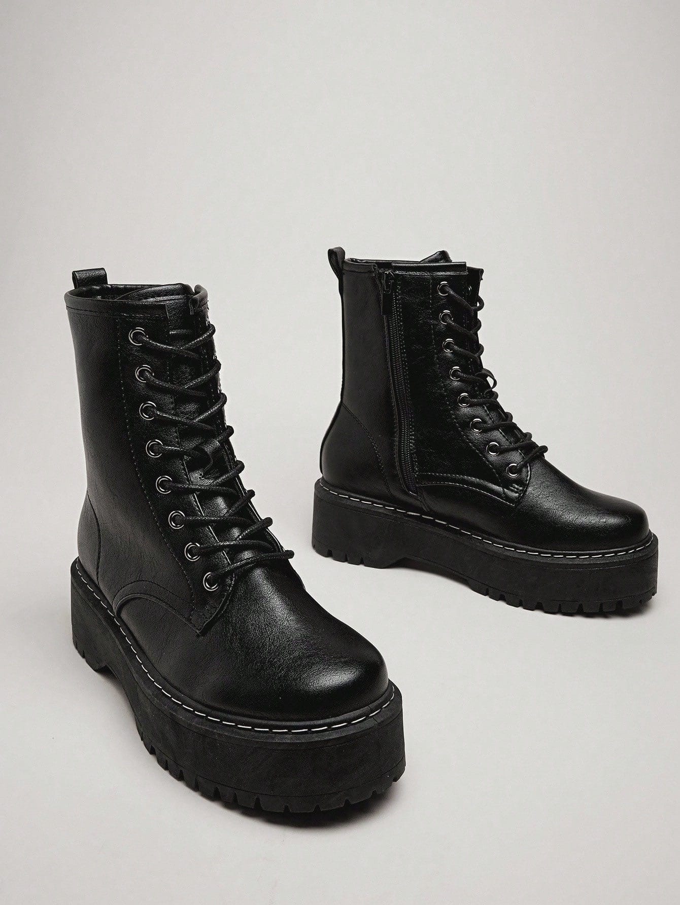 Ankle Boots with Platform Sole