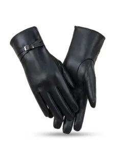 Faux Leather Gloves