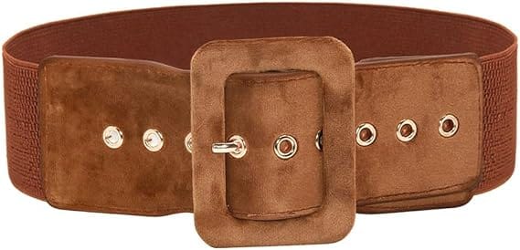 Brown velvet belt