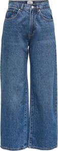 High Waist Wide Leg Fit Blue Jeans