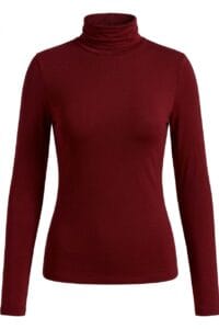 long sleeve burgundy top